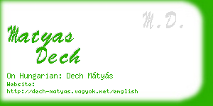 matyas dech business card